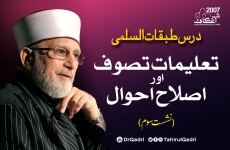 Talimat e Tasawwuf aur Islah e Ahwal | Vol:3 Dars Tabaqat al-Sulami-by-Shaykh-ul-Islam Dr Muhammad Tahir-ul-Qadri